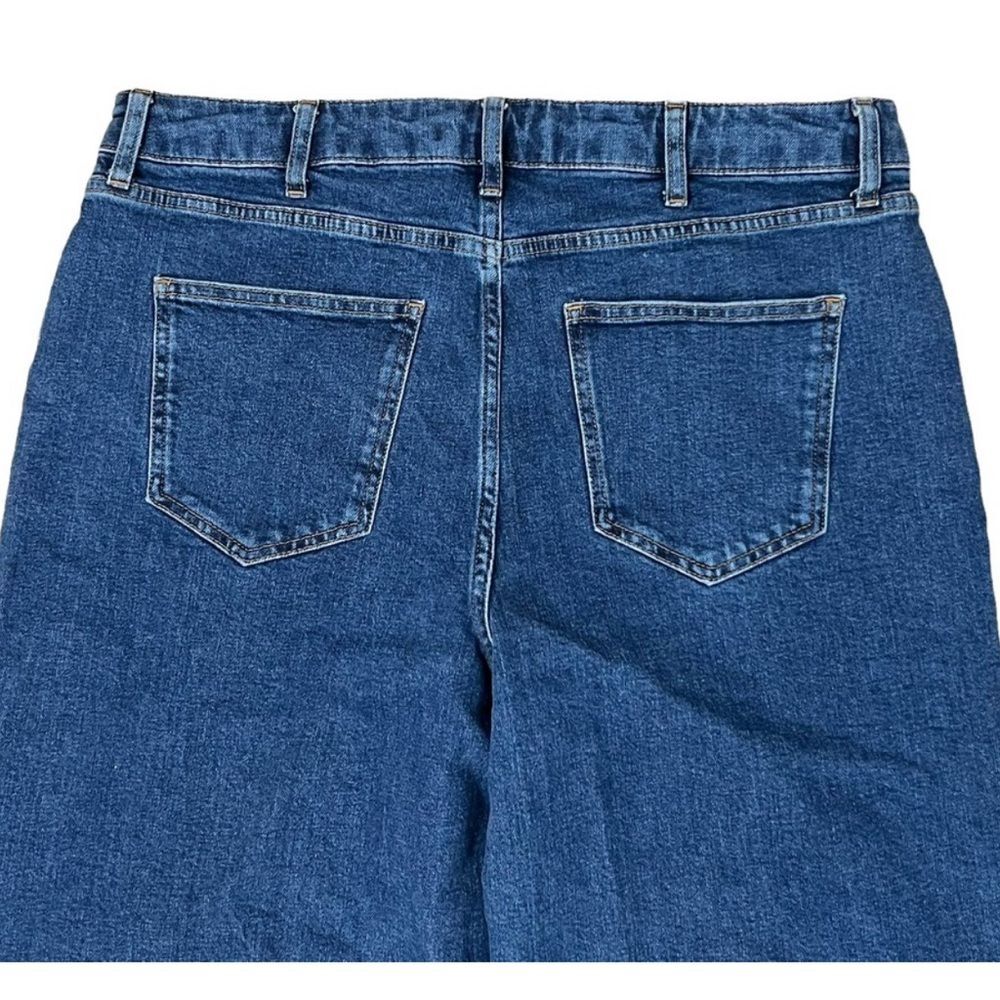 Boden Button Fly Wide Leg Jeans Size 14 Mid Vintage Denim Stretch Mom High Rise - Picture 8 of 14